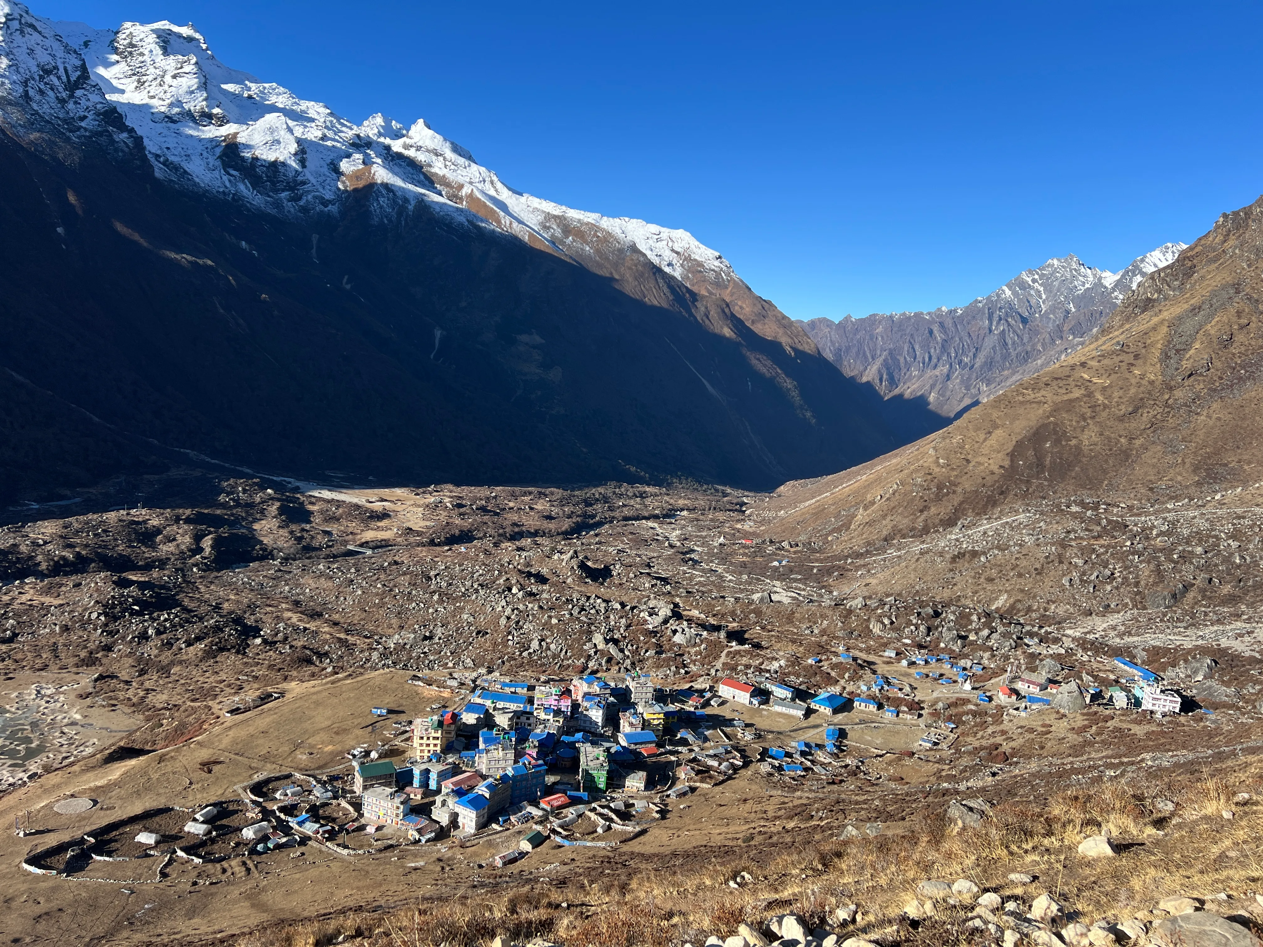 Trekking over Hillary Suspension Bridge