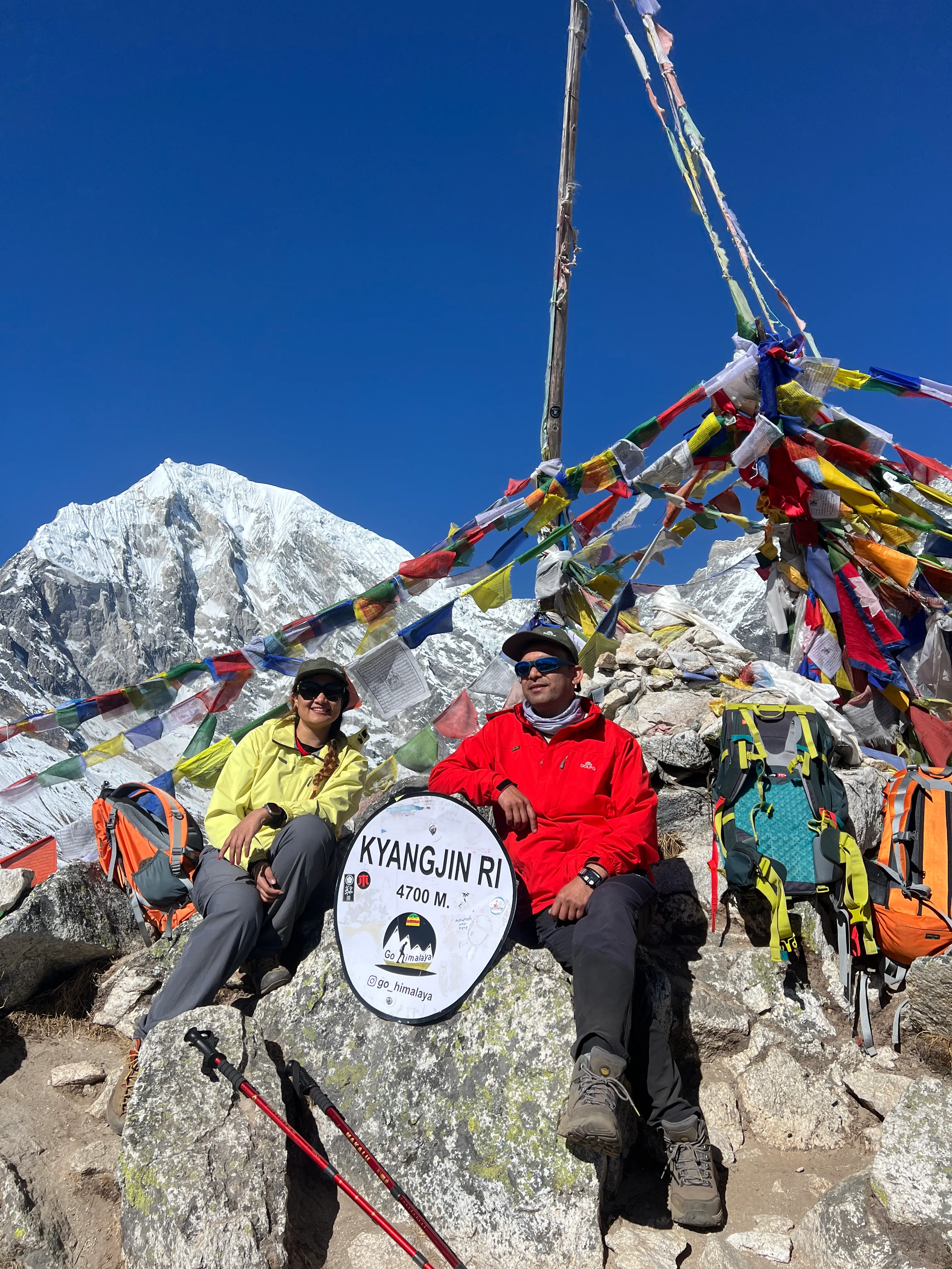 Trekking over Hillary Suspension Bridge