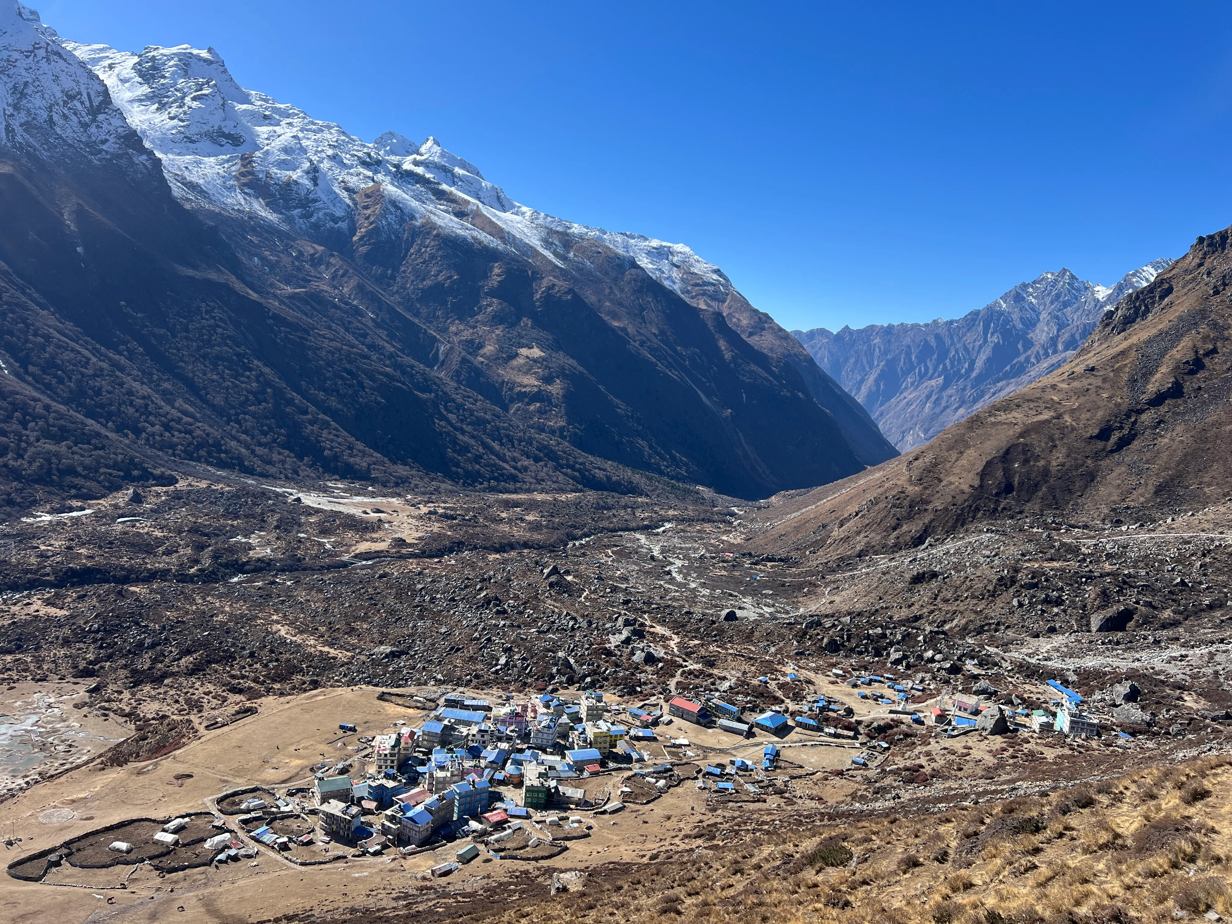Trekking over Hillary Suspension Bridge