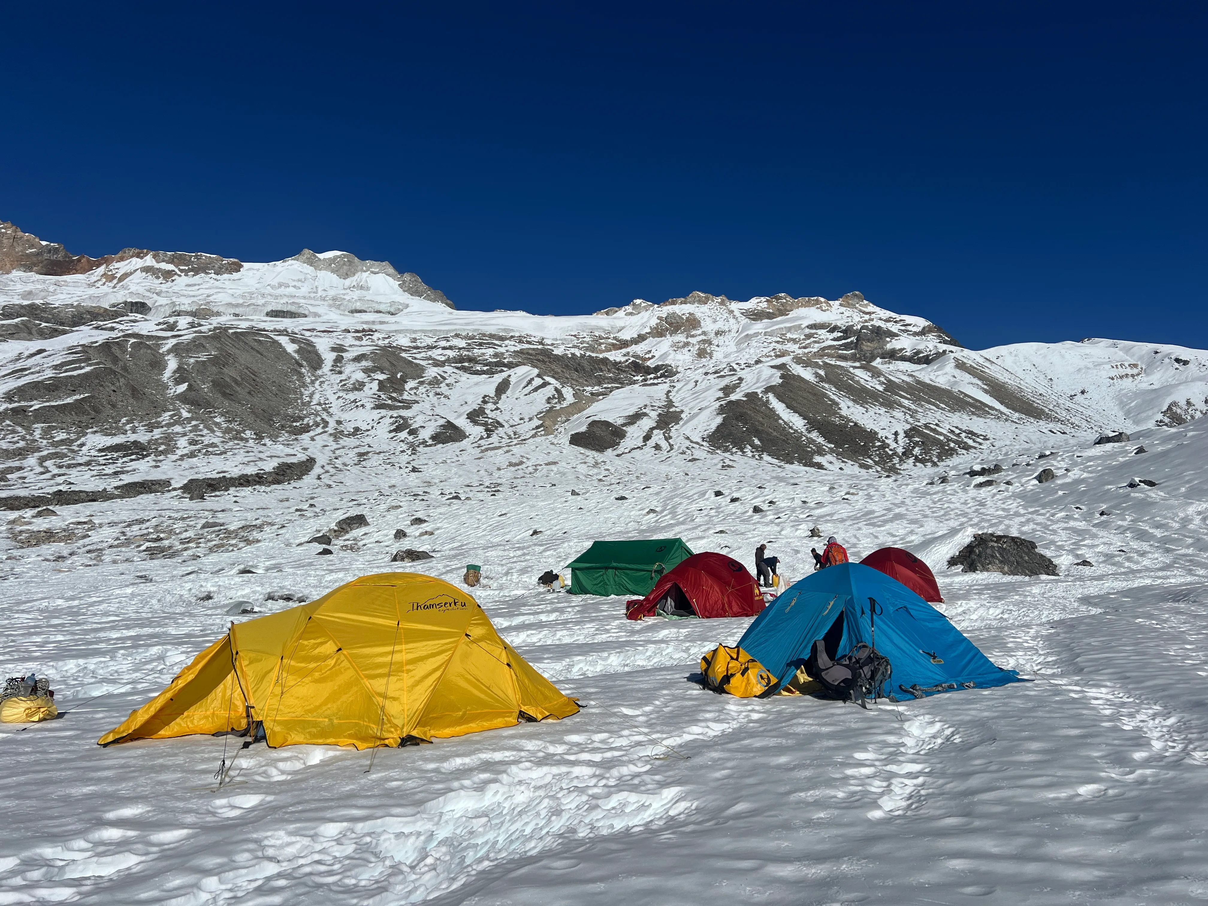 Trekking over Hillary Suspension Bridge