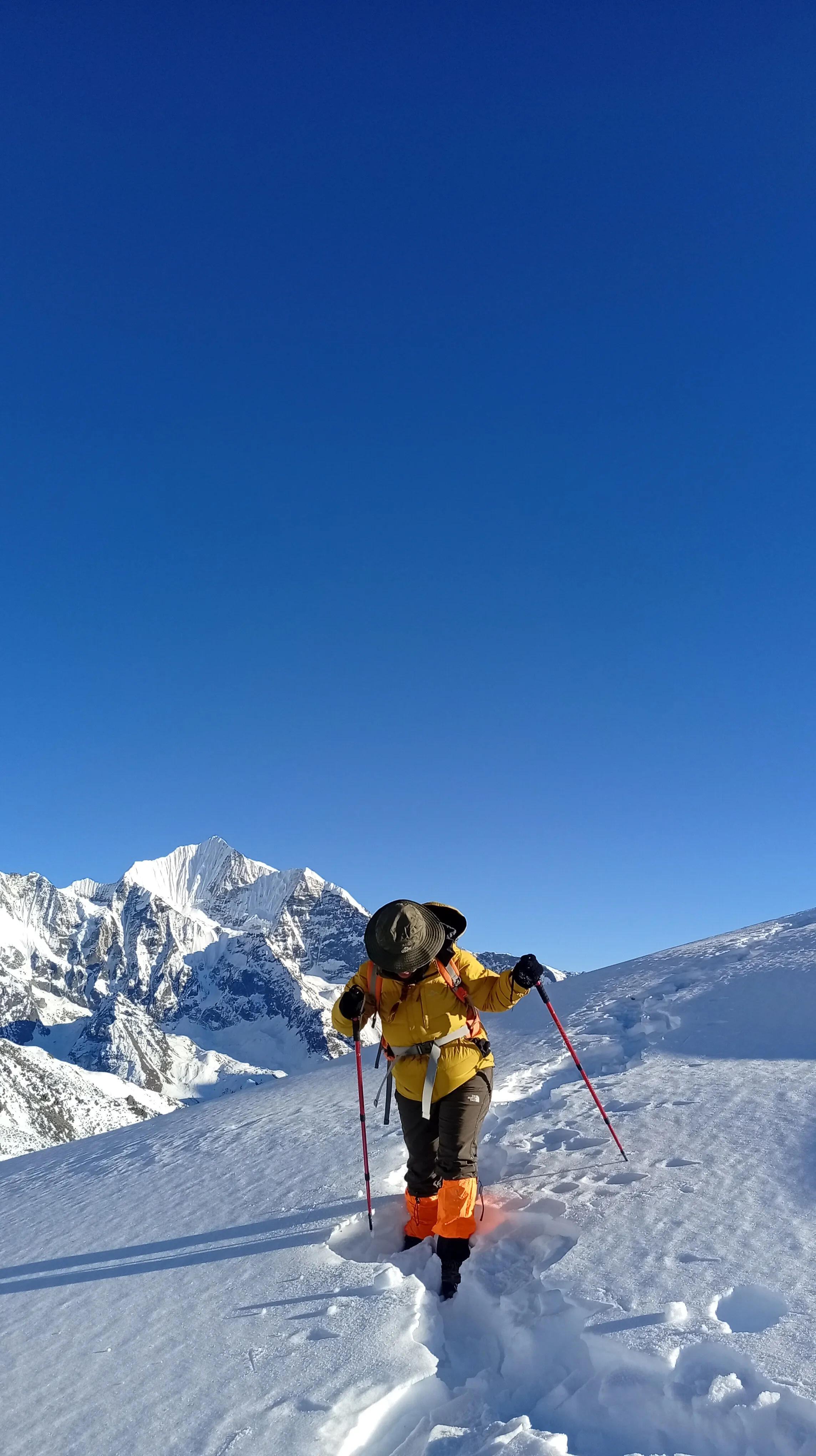 Trekking over Hillary Suspension Bridge