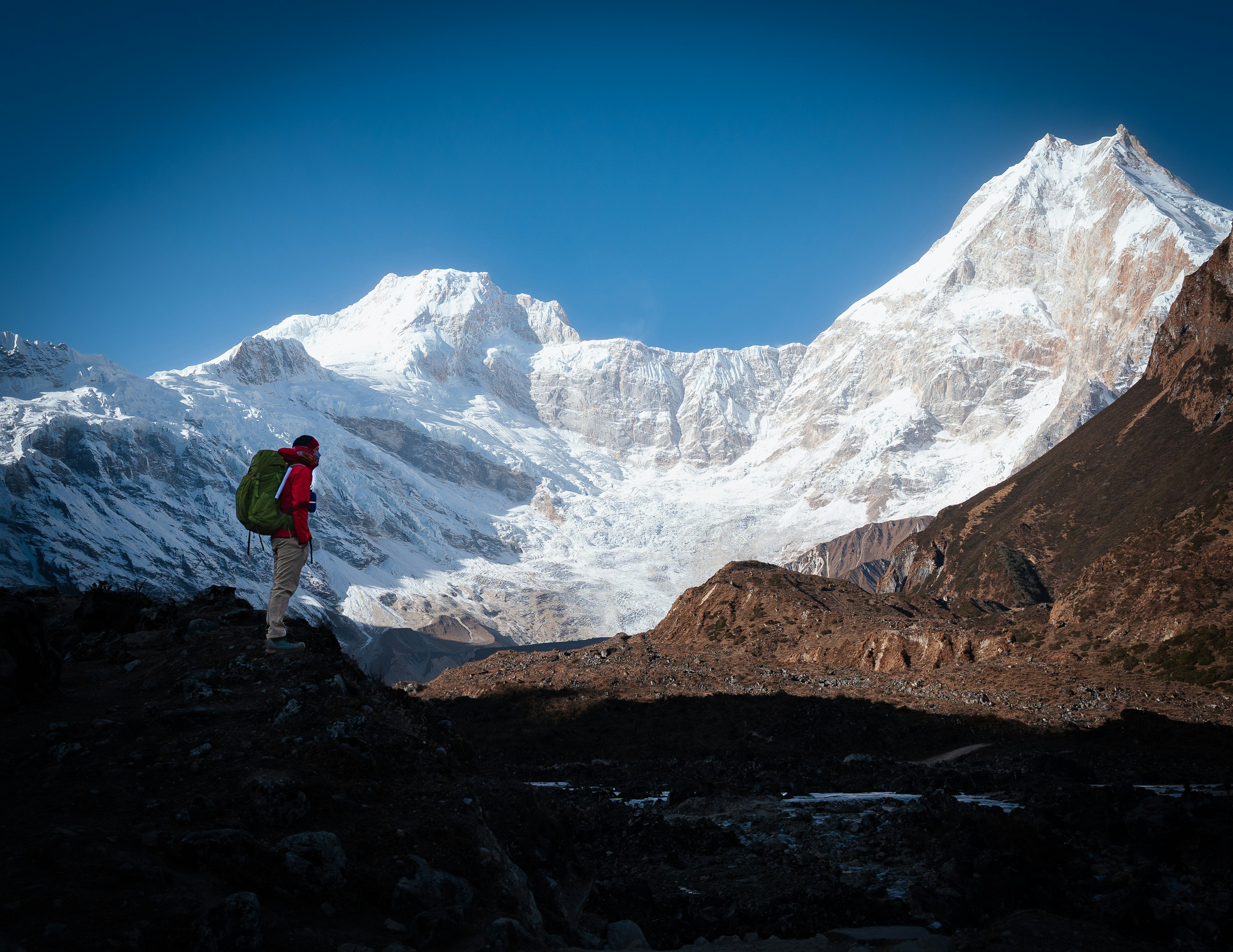 En route to Pung Gyen Gompa in Manaslu Circuit Trek.