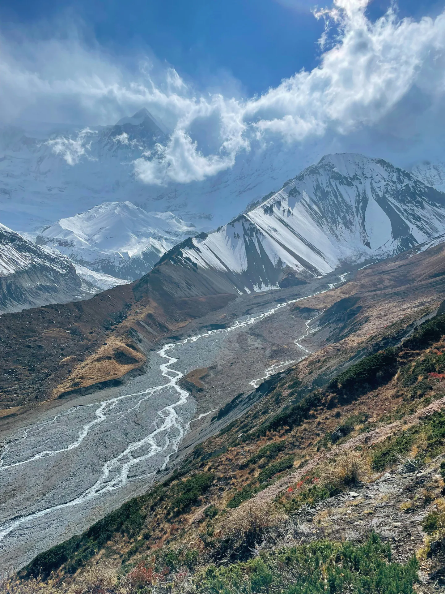 Snow-capped peaks near Tilicho